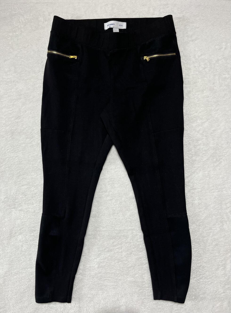 Old Navy Stevie Pants Womens Large Skinny Ankle Zip Accent Stretch Jeggings